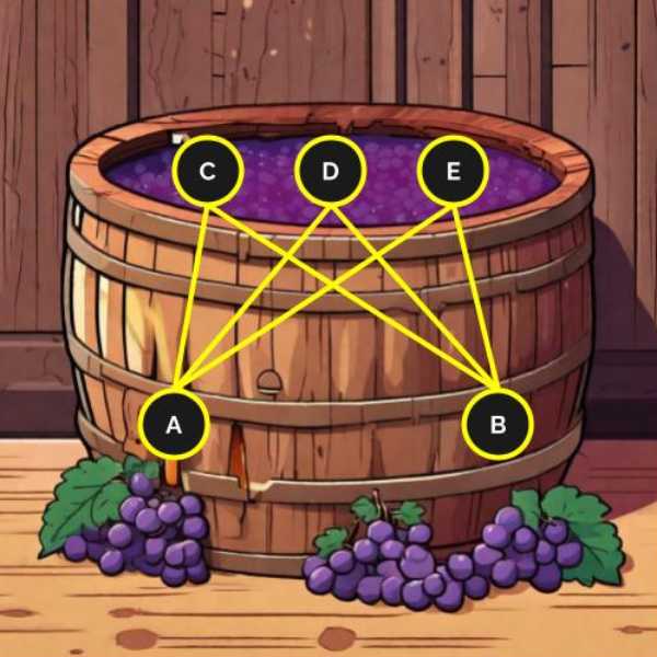 Vat of grapes